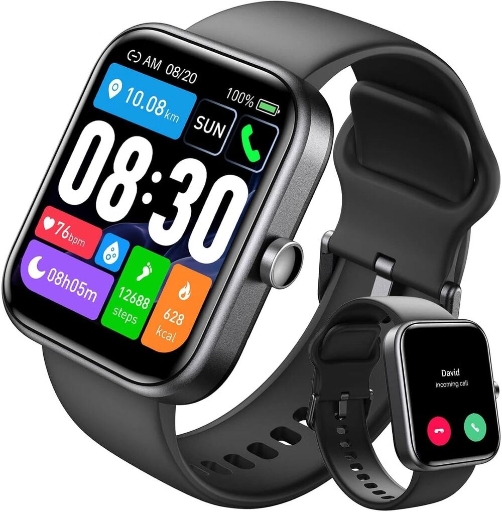TOZO Smart Watch For Men Women For IPhone&Android, 1.83" Fitness Tracker-Black